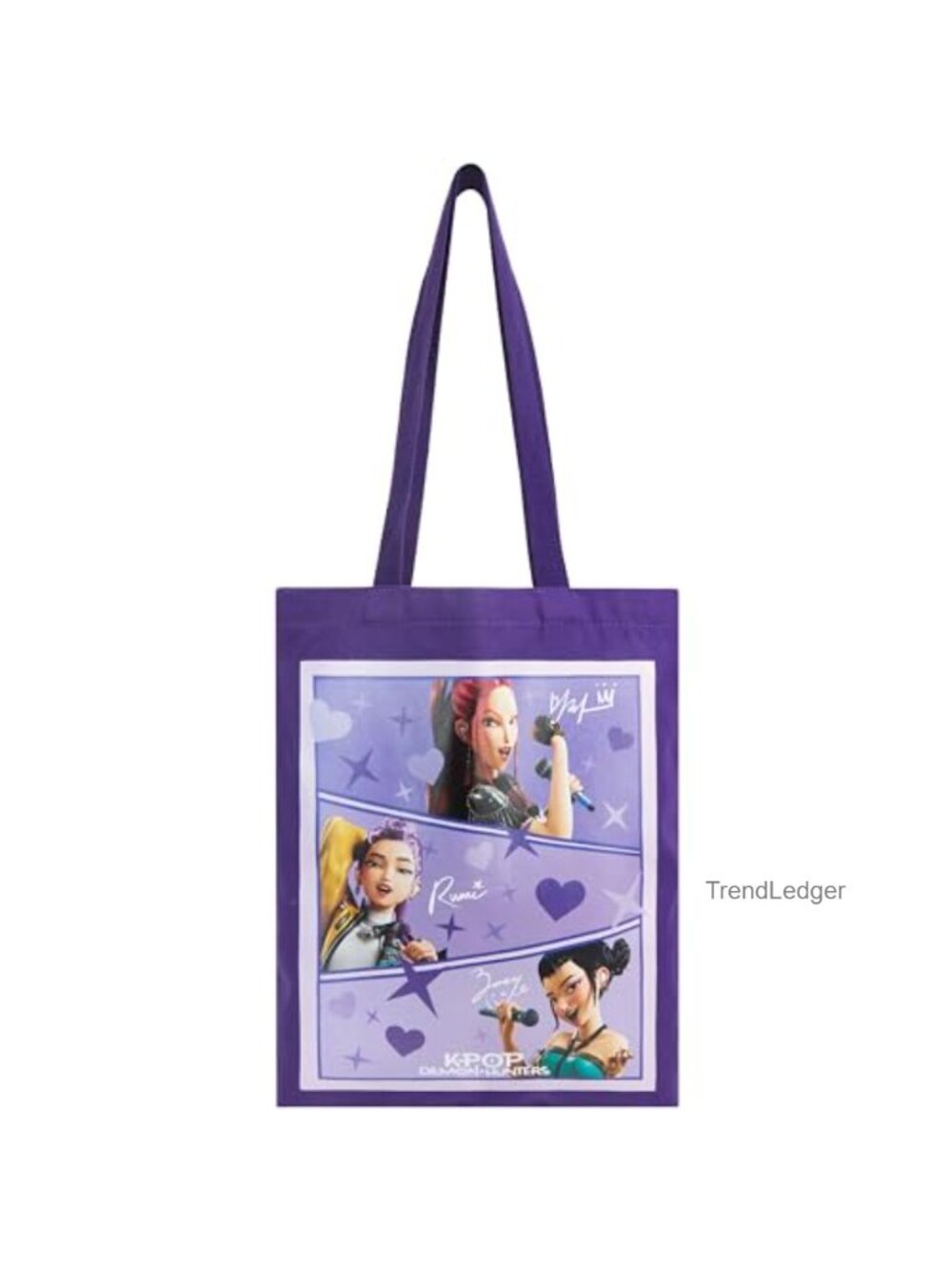 Oversized Canvas Tote Bag KPop Demon Hunters Large Shoulder Travel Beach Bag